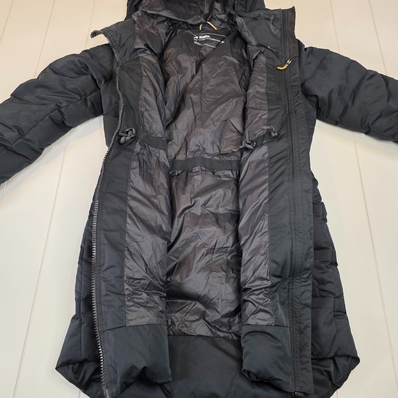 Lole Women's Sz SMALL Le Katie Down Parka Jacket Black Winter Coat Mid Length - Picture 3 of 8